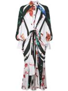 Palmer / Harding Floral Print Shirt Dress - White