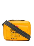 Off-white Security Motif Print Messenger Bag - Yellow