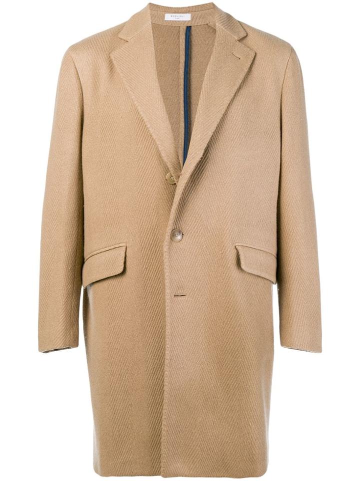 Boglioli Single-breasted Coat - Nude & Neutrals