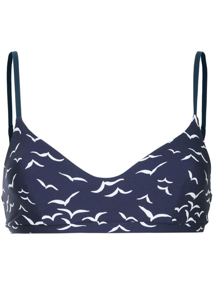 The Upside Print Sports Bra - Blue