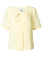 Edward Achour Paris Front Bow Blouse - Yellow & Orange