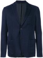 Giorgio Armani Textured Single-breasted Blazer - Blue