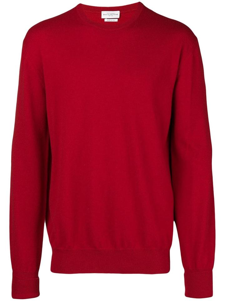Ballantyne Fine Knit Jumper - Red