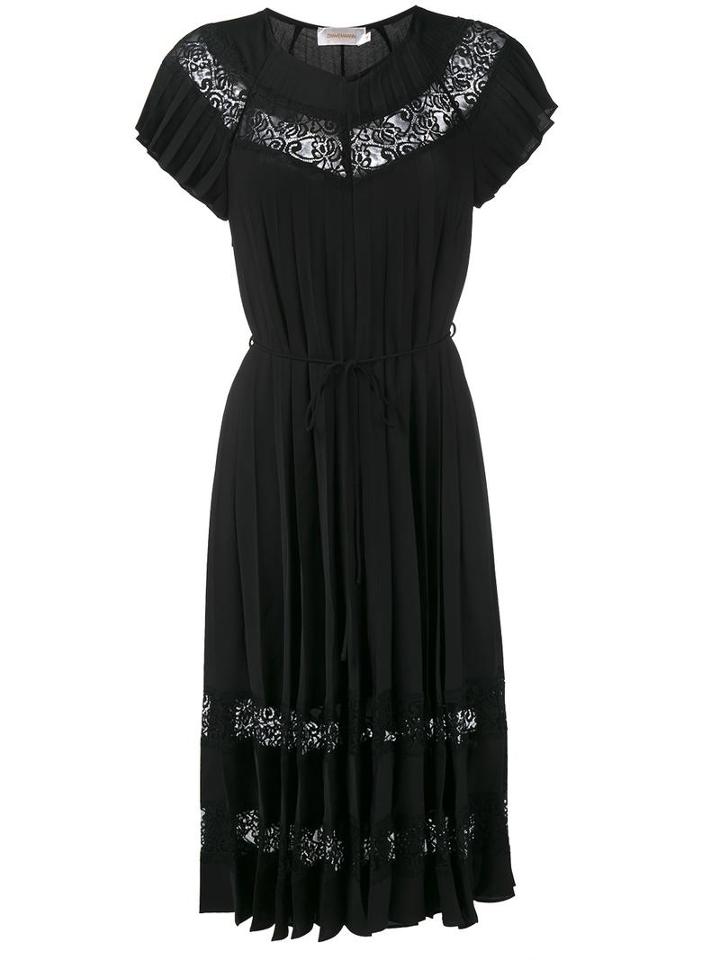 Zimmermann 'winsome Sunray' Dress, Women's, Size: Medium, Black, Polyester