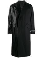 D.gnak Unbalance Long Contrast Jacket - Black