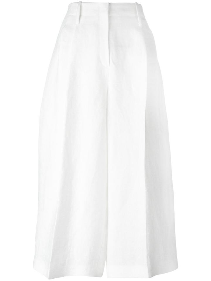 Joseph Wide Leg Culottes, Women's, Size: 36, White, Linen/flax/cotton