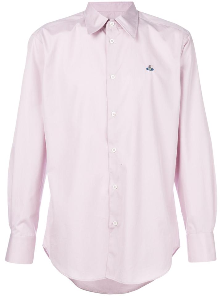 Vivienne Westwood Contrast Logo Shirt - Pink & Purple