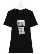 Les Bohemiens Kids Teen Mixed Print T-shirt - Black