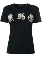 Alexander Mcqueen Embroidered Embellished T-shirt - Black