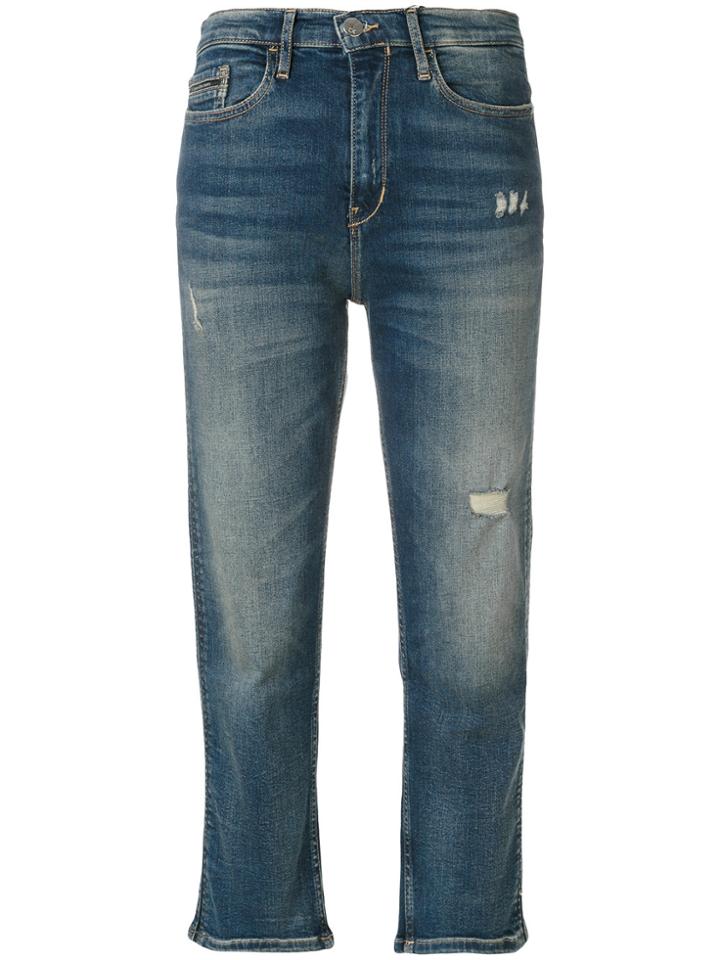 Ck Jeans Cropped Denim Jeans - Blue