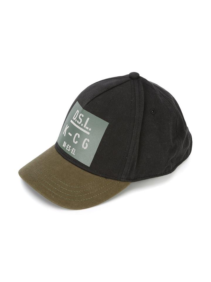 Diesel Kids - Logo Print Cap - Kids - Cotton - 52 Cm, Black