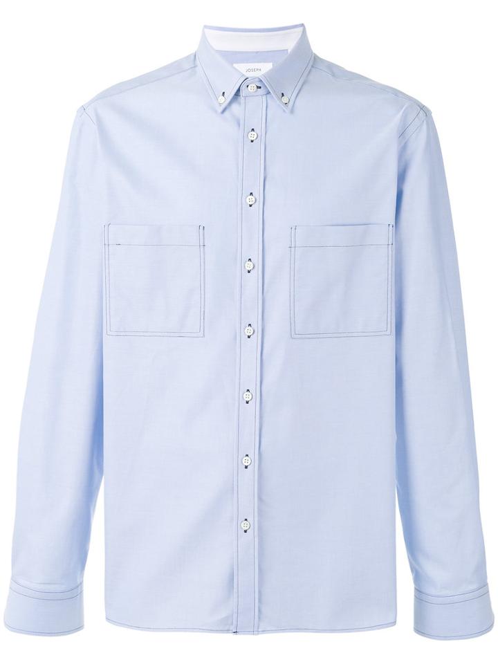 Joseph Chest Pocket Oxford Shirt, Men's, Size: 39, Blue, Cotton