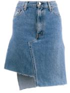 Ji Oh Asymmetric Denim Skirt - Blue