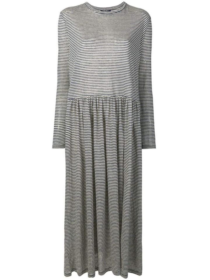 Max Mara Studio Striped Midi Dress - Blue