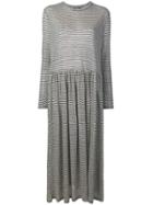 Max Mara Studio Striped Midi Dress - Blue