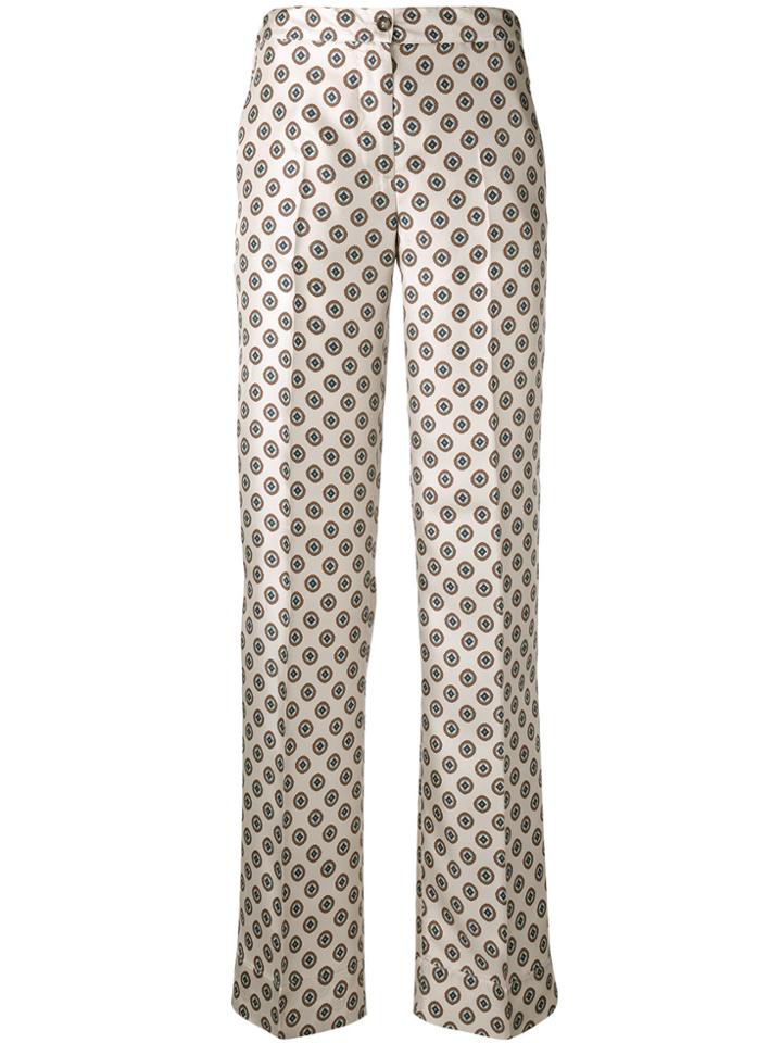 Alberto Biani Geometric Print Trousers - Nude & Neutrals