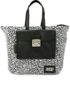 Andrea Incontri 2 In 1 Clutch And Tote, Women's, Black, Buffalo Leather/nylon