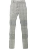 Alexander Mcqueen - Herringbone And Houndstooth Cigar Trousers - Men - Wool/virgin Wool - 46, Black, Wool/virgin Wool