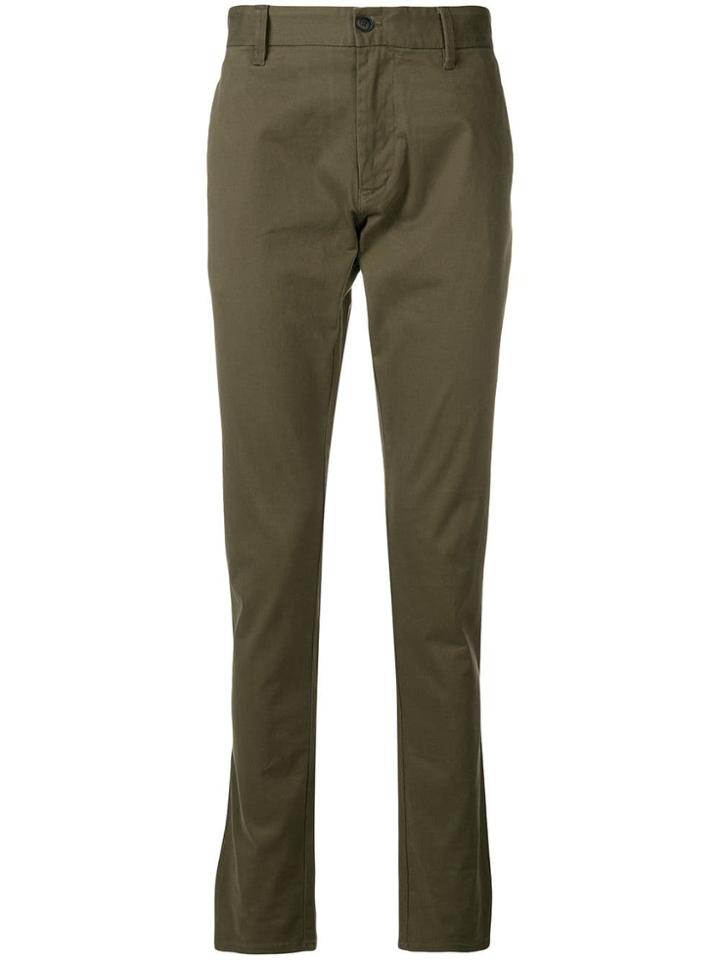 Emporio Armani Straight Leg Trousers - Green