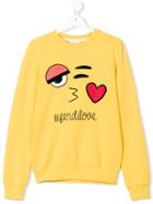 Fendi Kids Teen Fendi Love Sweatshirt - Yellow & Orange