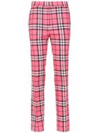 Reinaldo Lourenço Straight Fit Check Trousers - Pink & Purple