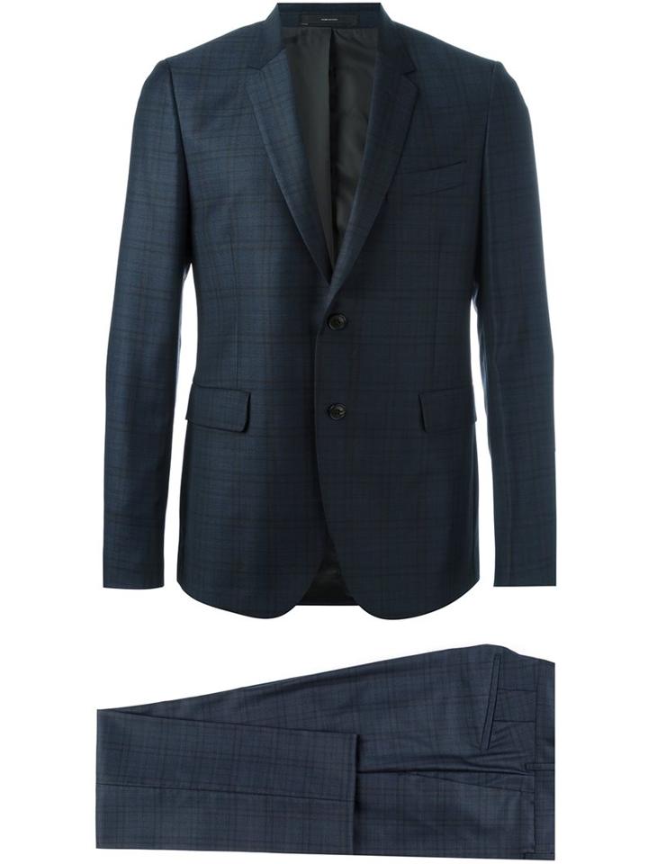 Paul Smith 'kensington' Fitted Suit, Men's, Size: 52, Blue, Viscose/wool