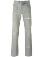 Htc Hollywood Trading Company Distressed Straight Cut Jeans, Men's, Size: 29, Blue, Cotton