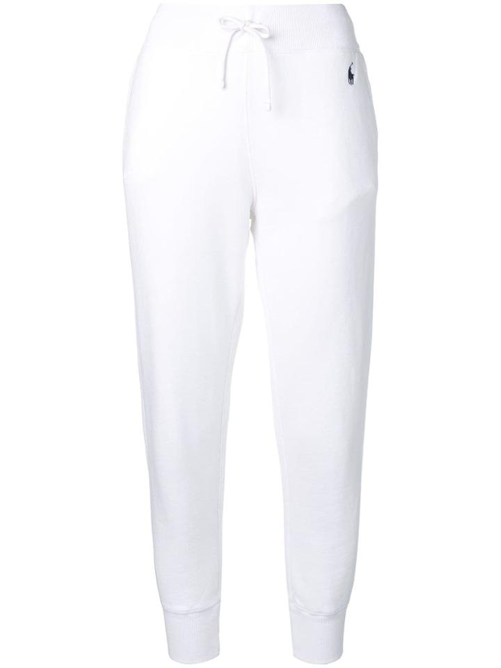 Polo Ralph Lauren Logo Embroidered Track Pants - White