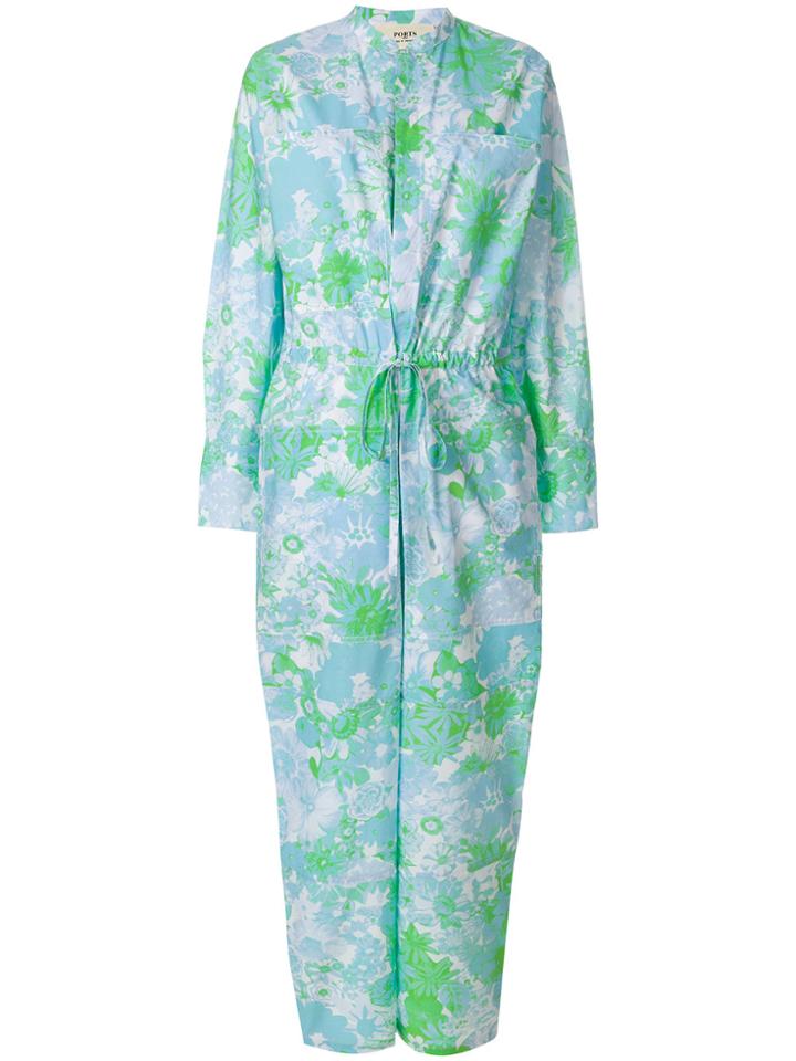 Ports 1961 Floral Print Jumpsuit - Blue