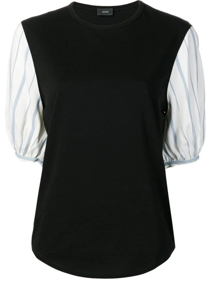 Joseph Rayon Stripe Jersey Blouse - Black