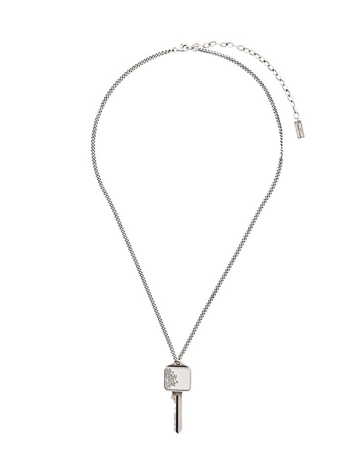 Saint Laurent Key Pendant Necklace - Metallic