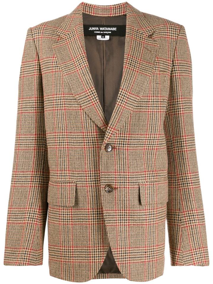 Junya Watanabe Slim-fit Checked Blazer - Neutrals
