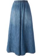 Amen Denim Wide Leg Trousers, Women's, Size: 42, Blue, Cotton