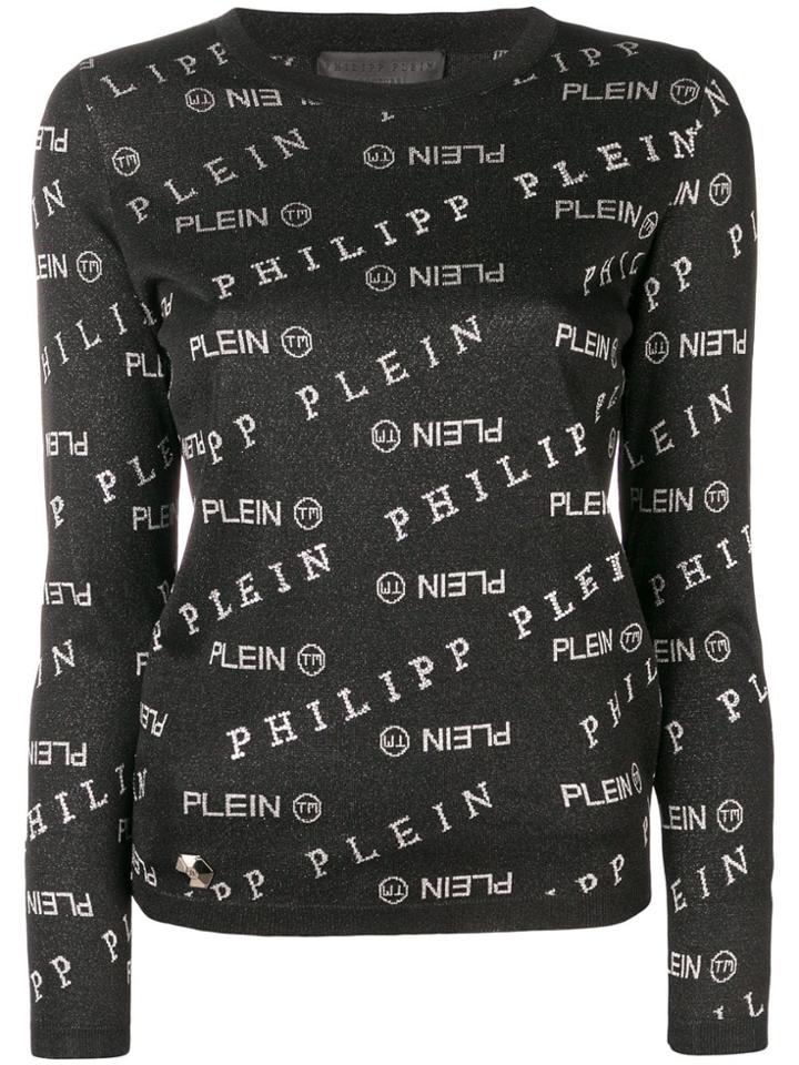 Philipp Plein Logo Print Jersey - Black
