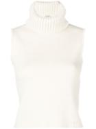Chanel Pre-owned Sleeveless Turtleneck - White
