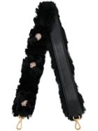 Prada 3d Floral Applique Bag Strap - Black