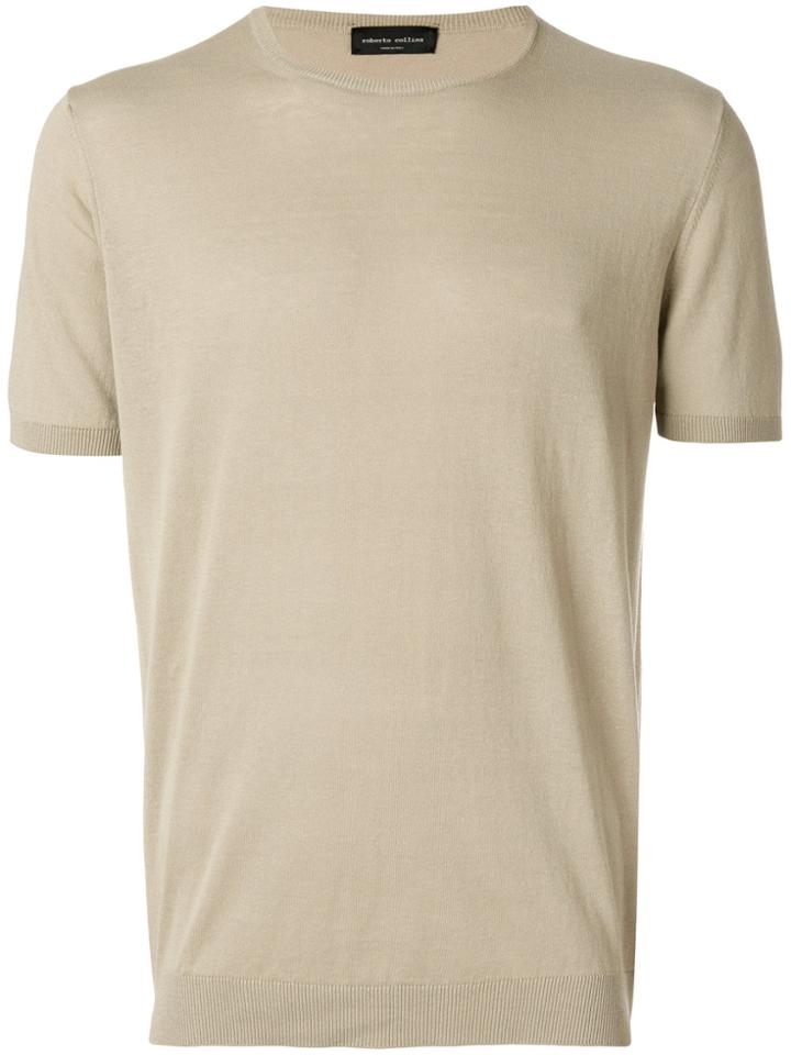 Roberto Collina Short Sleeve T-shirt - Nude & Neutrals