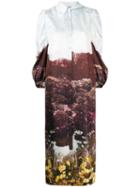 Baum Und Pferdgarten Forest Print Shirt Dress - Blue