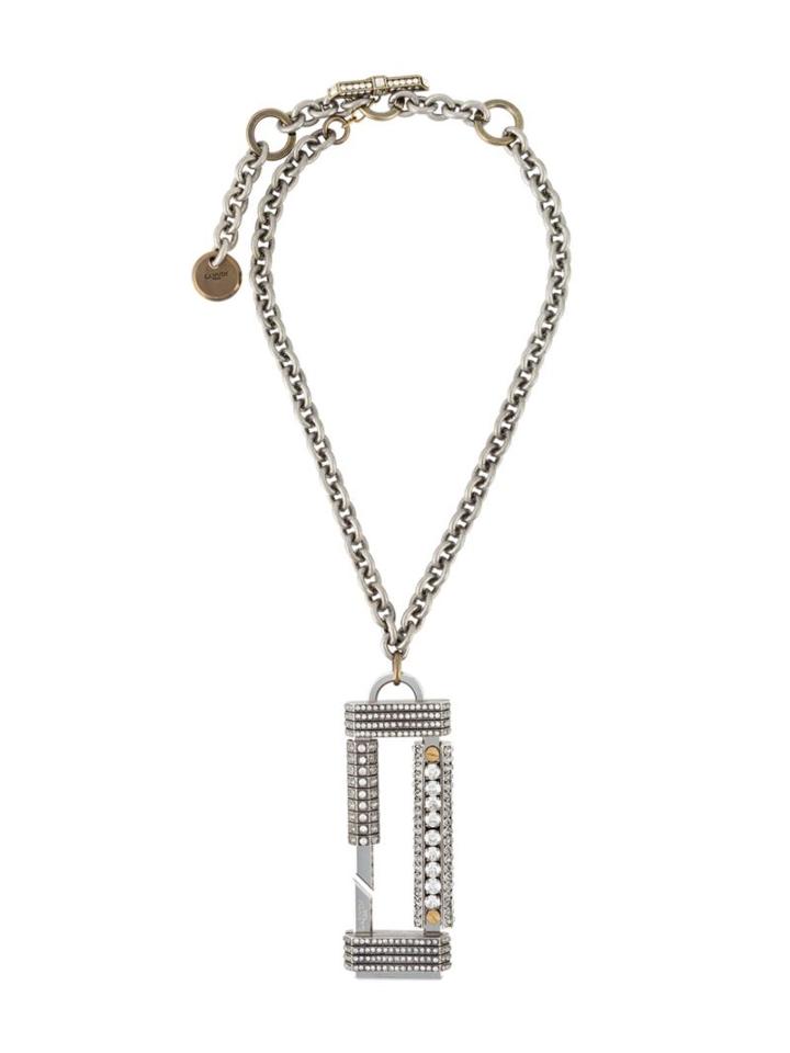 Lanvin Oversized Pendant Necklace, Women's, Metallic