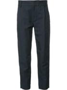 Vince Straight Cropped Trousers - Blue