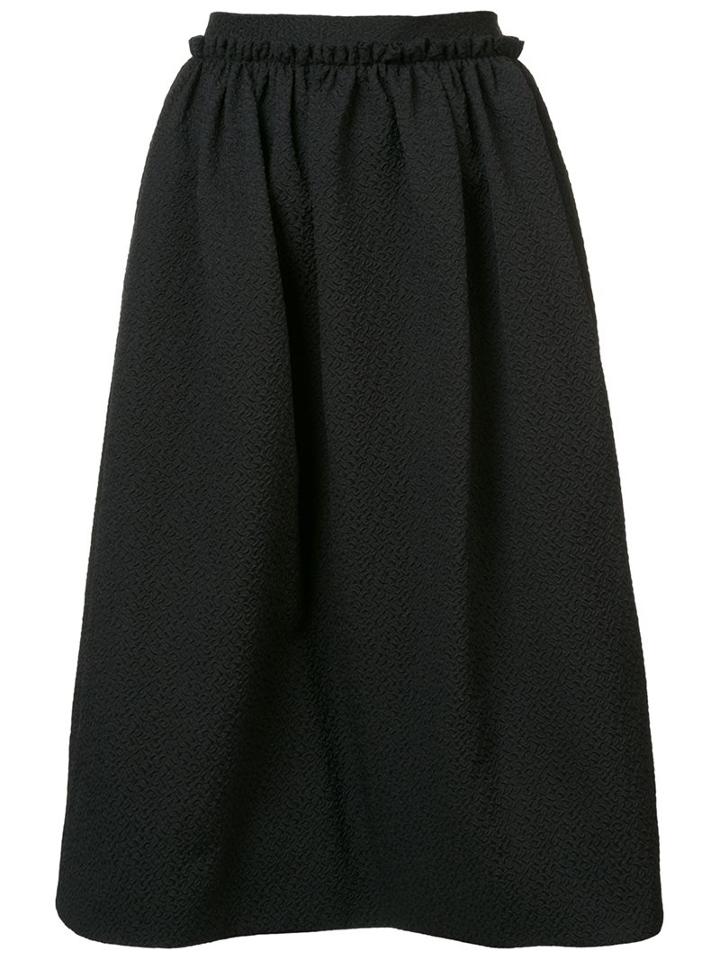 Monique Lhuillier Textured Midi Skirt