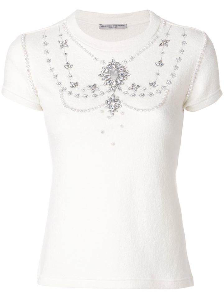 Ermanno Scervino Embellished Jumper - Nude & Neutrals