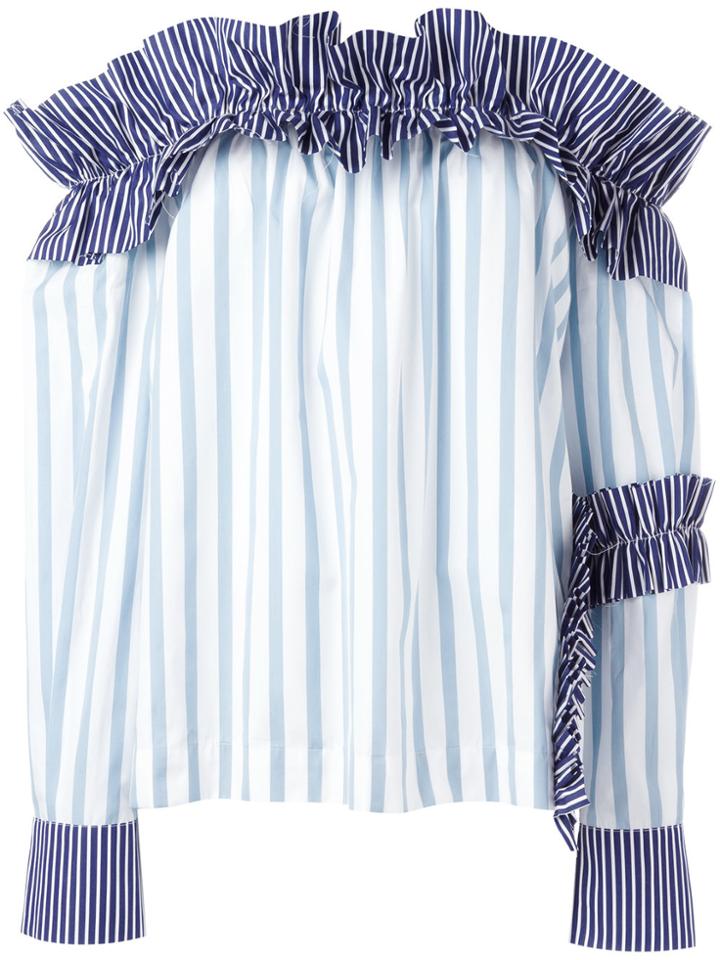 Msgm Carmen Blouse - Blue