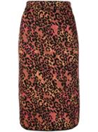M Missoni Leopard Print Pencil Skirt - Yellow