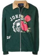 Johnundercover Floral Zipped Jacket - Green