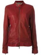 Pihakapi Band Collar Jacket, Women's, Size: Small, Red, Lamb Skin/viscose