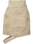 Monse Asymmetric Fitted Skirt - Nude & Neutrals