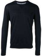 Brunello Cucinelli Crew Neck Jumper, Men's, Size: Medium, Blue, Silk/cotton