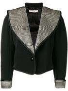 Yves Saint Laurent Vintage 1970's Wide Lapels Jacket - Black