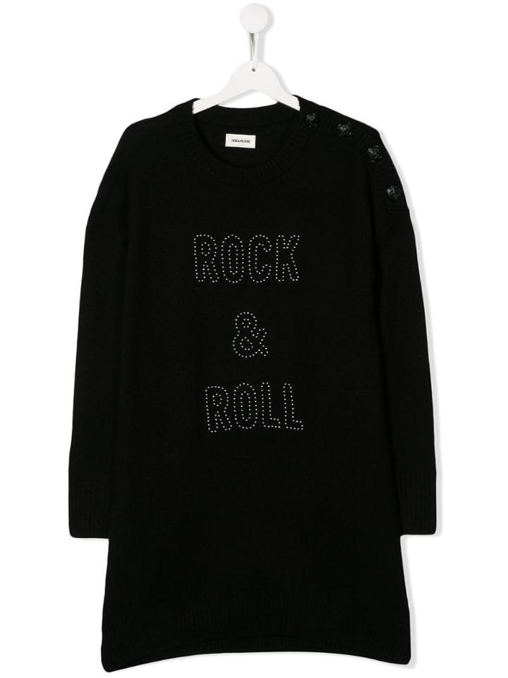 Zadig & Voltaire Kids Teen Rock & Roll Dress - Black